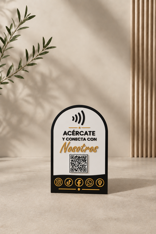 Placa Acércate y Conecta con Nosotros