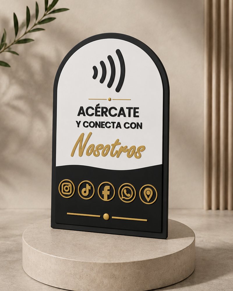 Placa Acércate y Conecta con Nosotros
