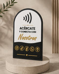 Placa Acércate y Conecta con Nosotros